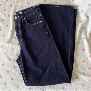 NWOT H&M TWILL CARGO PANTS WITH WHITE STITCHING